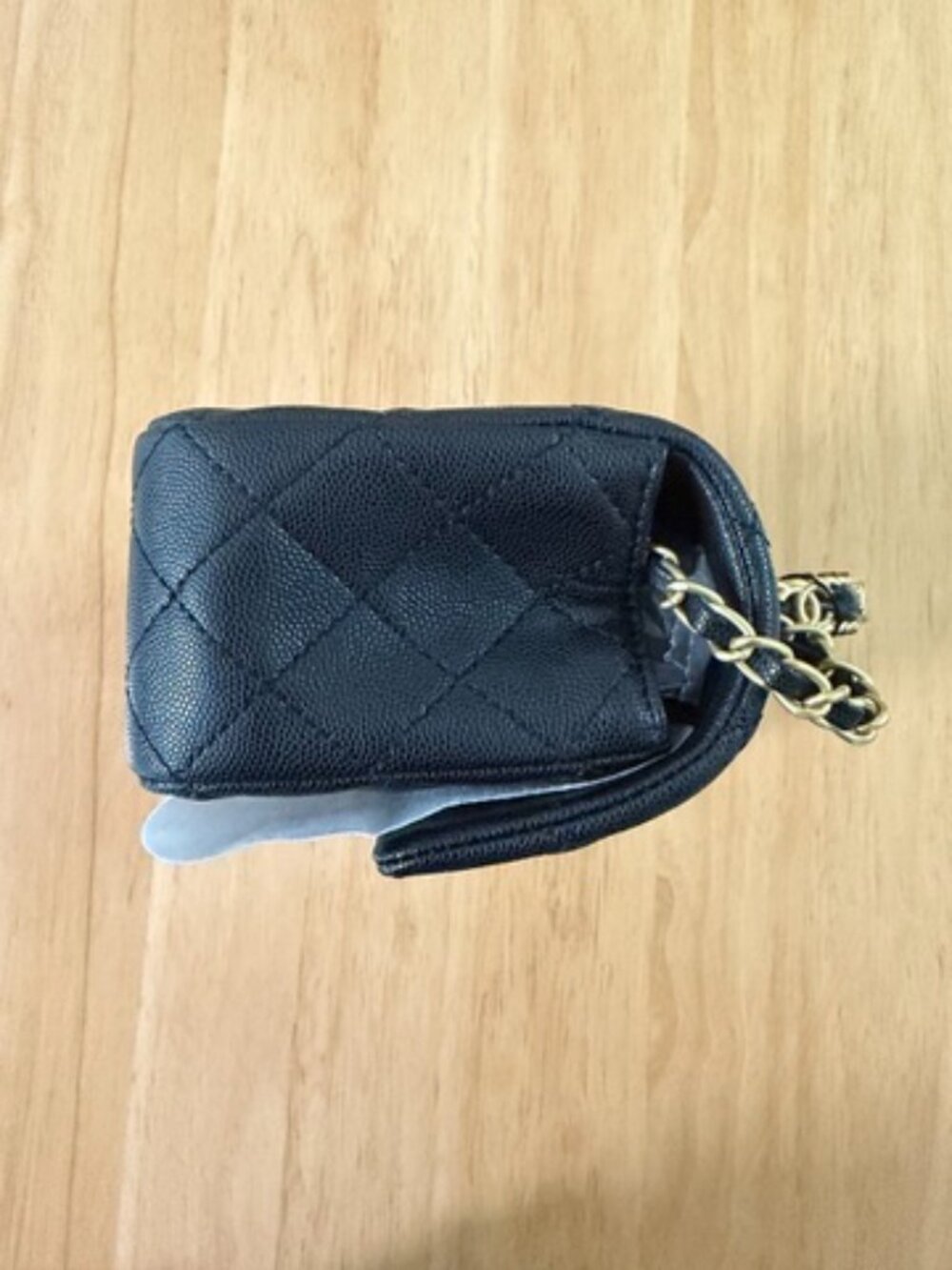 Luxury 25B Mini CF Flap Bag Black Caviar Leather with Gold-Tone Hardware - Picture 8 of 10